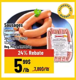 Mayrand Sausages Salamico Quebec offer
