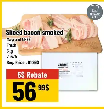 Mayrand Fresh Rindless sliced Bacon 20/2 5 kg Mayrand Chef offer