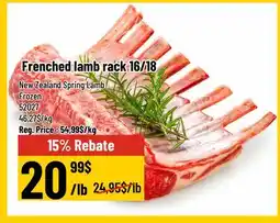 Mayrand Frozen Frenched Lamb Rack New Zealand Spring Lamb offer