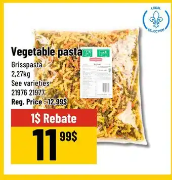 Mayrand Vegetable pasta s 2,27 kg Grisspasta Quebec offer