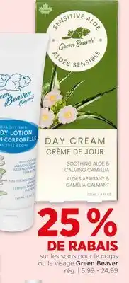 Avril sur les soins pour le corps ou le visage Green Beaver offer