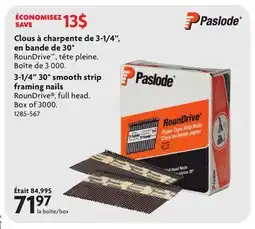 Home Hardware 3-1/4 30° smooth strip framing nails offer