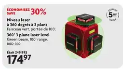 Home Hardware 360° 3 plane laser level offer