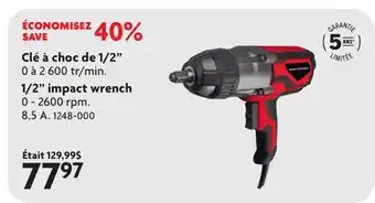 Home Hardware BENCHMARK 1/2 impact wrench offer