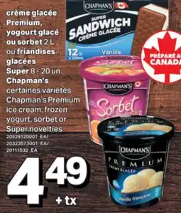 L'Intermarché CRÈME GLACÉE PREMIUM, YOGOURT GLACÉ OU SORBET, 2 L OU FRIANDISES GLACÉES SUPER, 8 - 20 UN offer