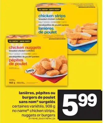 L'Intermarché LANIÈRES, PÉPITES OU BURGERS DE POULET SURGELÉS, 908 G offer