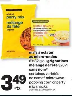 L'Intermarché MAÏS À ÉCLATER AU MICRO-ONDES, 6 X 82 G OU GRIGNOTINES MÉLANGE DE FÊTE, 320 G offer