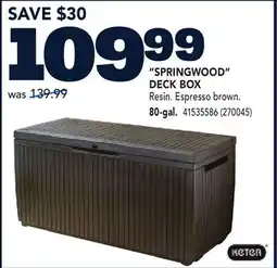 RONA SPRINGWOOD DECK BOX 80-gal offer