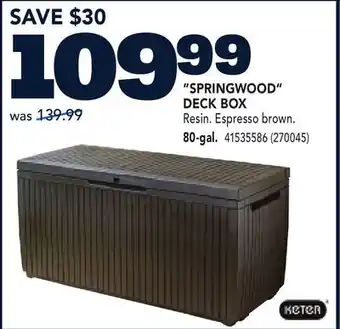 RONA SPRINGWOOD DECK BOX 80-gal offer