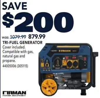 RONA TRI-FUEL GENERATOR offer