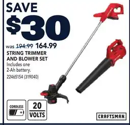 RONA STRING TRIMMER AND BLOWER SET offer