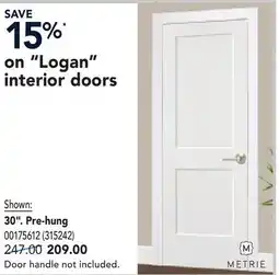 RONA Logan interior doors 30. Pre-hung offer
