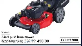RONA CRAFTSMAN 3-in-1 push lawn mower offer