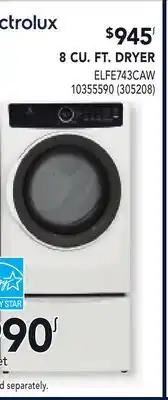RONA 8 CU. FT. DRYER offer
