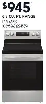 RONA LG 6.3 CU. FT. RANGE offer