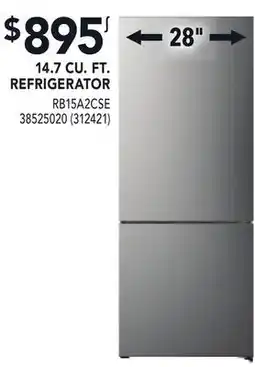 RONA HISENSE 14.7 CU. FT. REFRIGERATOR offer