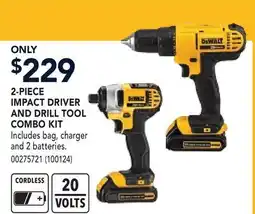 RONA DEWALT 2-PIECE IMPACT DRIVER AND DRILL TOOL COMBO KIT offer