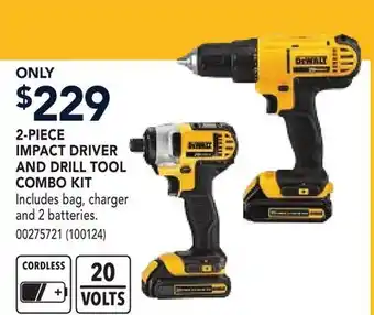 RONA DEWALT 2-PIECE IMPACT DRIVER AND DRILL TOOL COMBO KIT offer