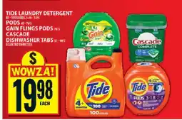 Food Basics Tide Laundry Detergent, Gain Flings Pods, Cascade Dishwasher Tabs offer
