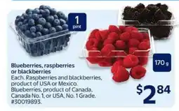 Walmart Blueberries, Raspberries or Blackberries offer