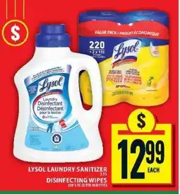 Food Basics Lysol Laundry Sanitizer & Disinfecting Wipes offer