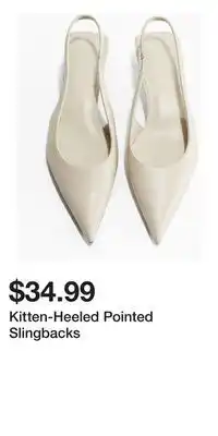 H&M Kitten-Heeled Pointed Slingbacks offer