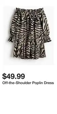 H&M Off-the-Shoulder Poplin Dress offer