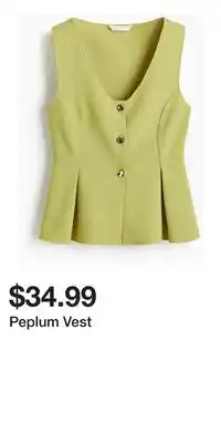 H&M Peplum Vest offer