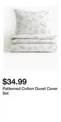 H&M Patterned Cotton Duvet Cover Set offer