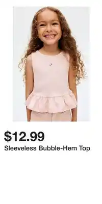 H&M Sleeveless Bubble-Hem Top offer