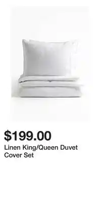 H&M Linen King/Queen Duvet Cover Set offer