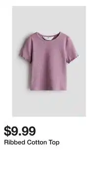 H&M Ribbed Cotton Top offer