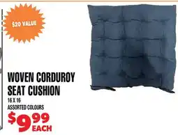Len's Mill Stores WOVEN CORDUROY SEAT CUSHION offer