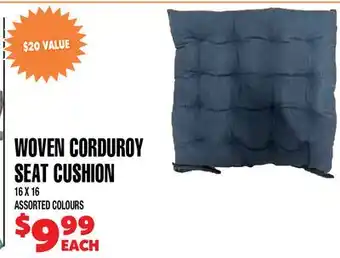 Len's Mill Stores WOVEN CORDUROY SEAT CUSHION offer