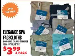 Len's Mill Stores ELEGANCE SPA FACECLOTHS offer