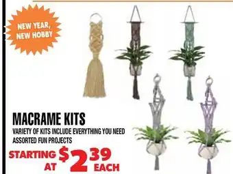 Len's Mill Stores MACRAME KITS offer