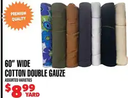 Len's Mill Stores 60 WIDE COTTON DOUBLE GAUZE offer