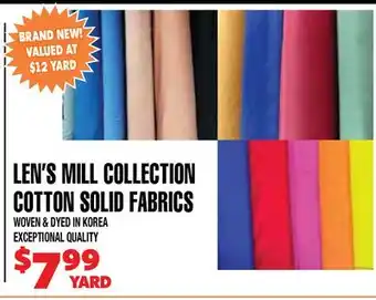 Len's Mill Stores LEN'S MILL COLLECTION COTTON SOLID FABRICS offer