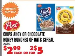 Len's Mill Stores CHIPS AHOY OR CHOCOLATE HONEY BUNCHES OF OATS CEREAL offer
