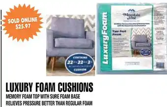 Len's Mill Stores LUXURY FOAM CUSHIONS offer
