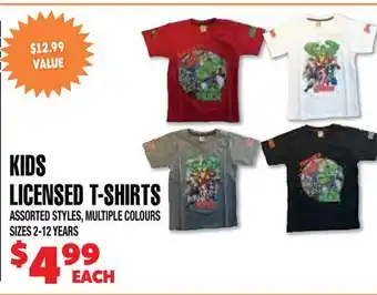Len's Mill Stores KIDS LICENSED T-SHIRTS offer