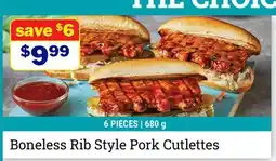 M & M Food Market Boneless Rib Style Pork Cutlettes offer