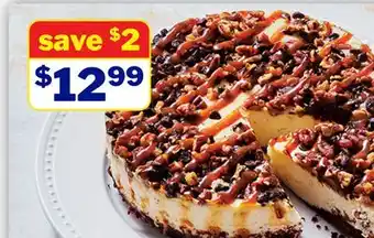 M & M Food Market Chocolate Caramel Pecan Cheesecake offer