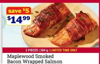 M & M Food Market Maplewood Smoked Bacon Wrapped Salmon offer