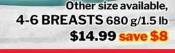 M & M Food Market Other size available, 4-6 BREASTS offer