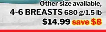 M & M Food Market Other size available, 4-6 BREASTS offer