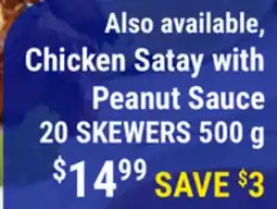 M & M Food Market Chicken Satay with Peanut Sauce offer