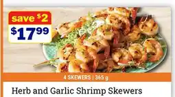 M & M Food Market Herb and Garlic Shrimp Skewers offer