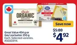 Walmart Great Value or Gay Lea Butter offer