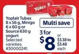 Walmart Yoplait Tubes, Minigo, or Source Yogurt offer